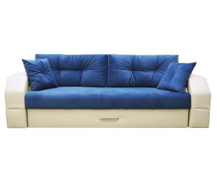 Диван-кровать еврокнижка Манчестер с подсветкой, 150, велюр/экокожа