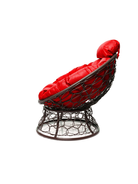 Кресла, Кресло ПАПАСАН мини с ротангом коричневое