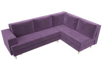 Диван угловой Сильвана правый угол, микровельвет