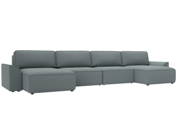 Диван п-образный Лига-048 НПБ лонг, рогожка Амур