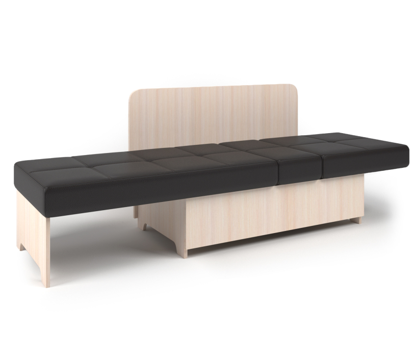 Диваны прямые кухонные, Кушетка Гамма Лайт правый экокожа / Корфу