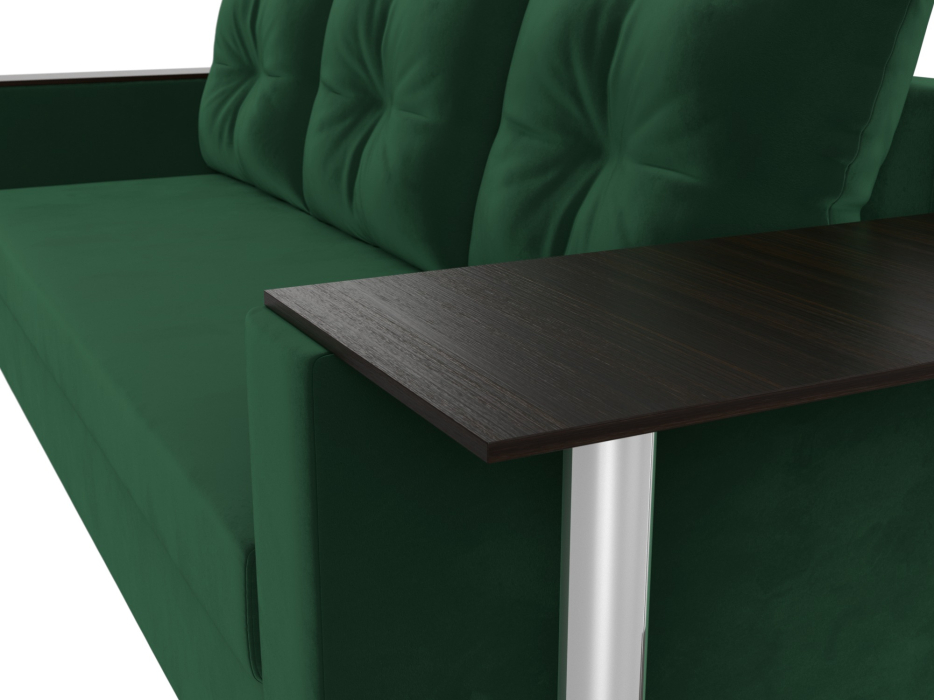 Диваны еврокнижки, Диван прямой Атланта со столом справа, велюр