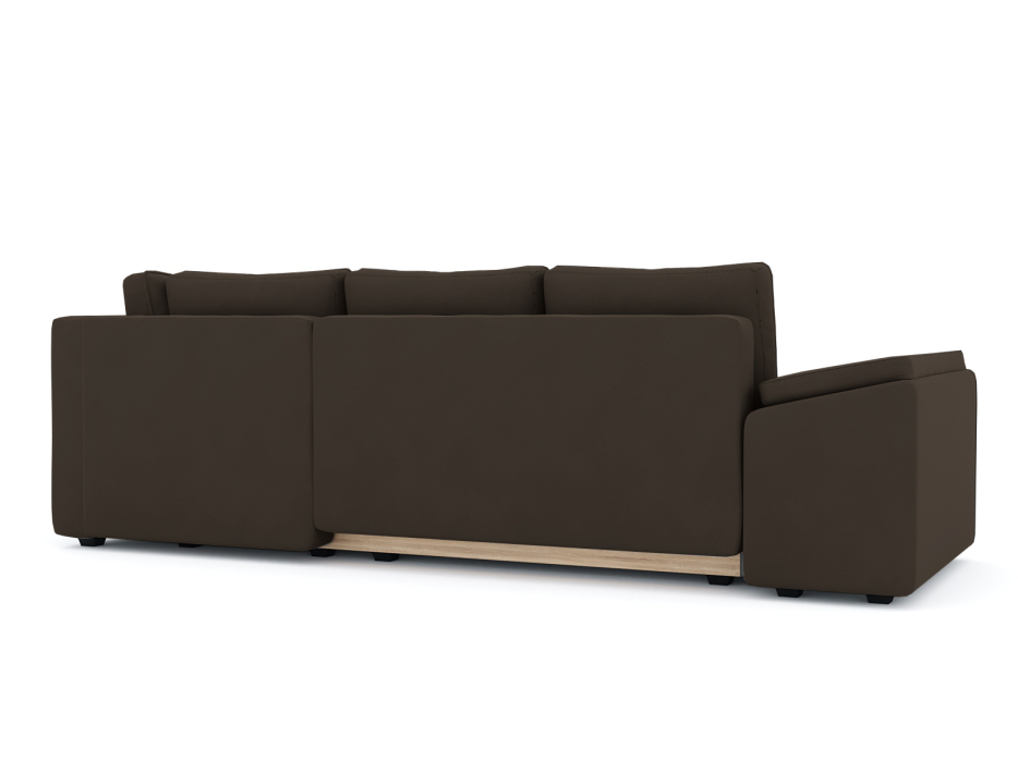 Диваны угловые в гостиную, Диван-кровать угловой Хавьер 1 ПБ еврокнижка, велюр