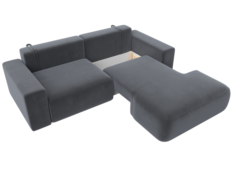 Диваны угловые в гостиную, Диван угловой Лига-036 Классик правый угол, велюр