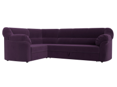 Диваны угловые в гостиную, Диван угловой Карнелла левый угол, велюр