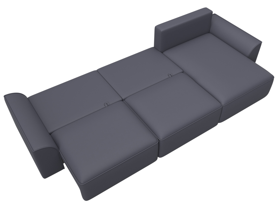 Диваны угловые в гостиную, Диван угловой Лига-048 НПБ лонг, экокожа GRIFON