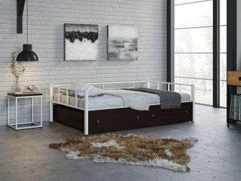 Односпальная кровать Арга 120 ящики венге