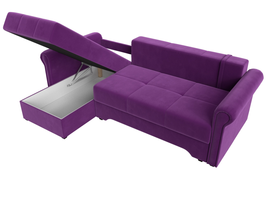 Диваны угловые в гостиную, Угловой диван Леон левый угол, микровельвет