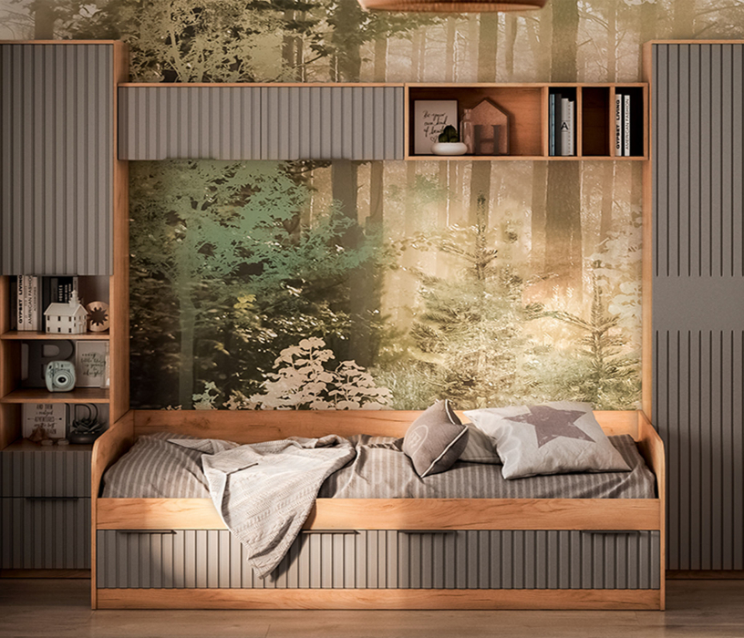 Кровати 90 см, Хилтон кровать комбинированная (900) тип 1