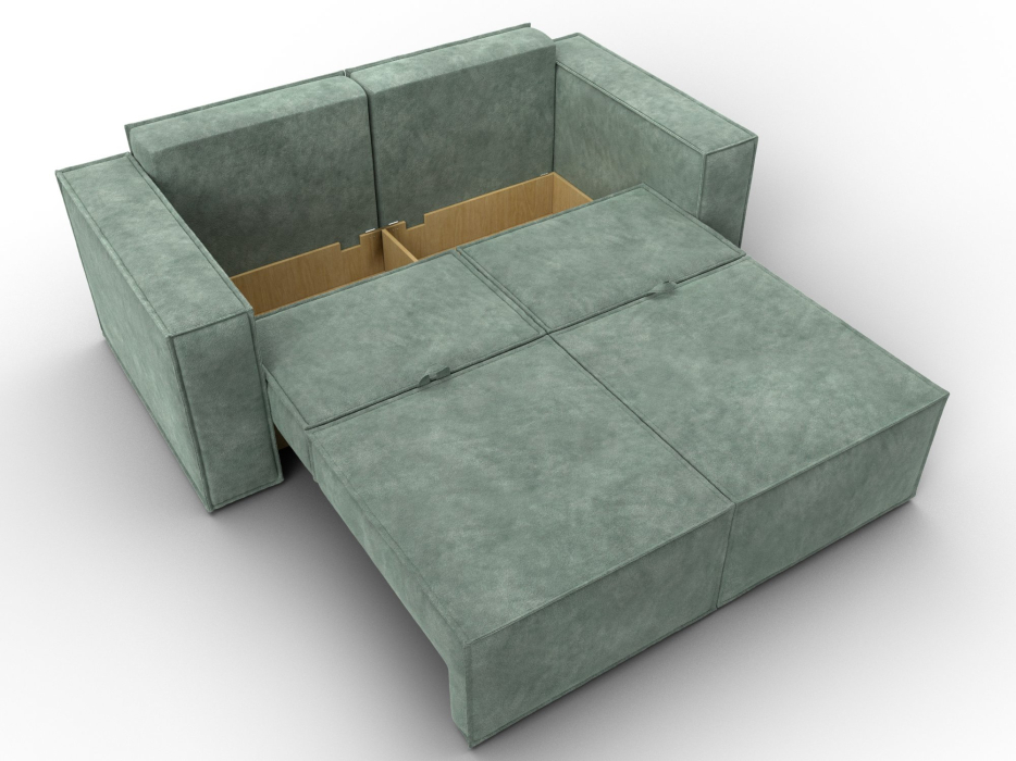 Диваны кровати со спальным местом, Диван прямой Куба мини, велюр BRUT