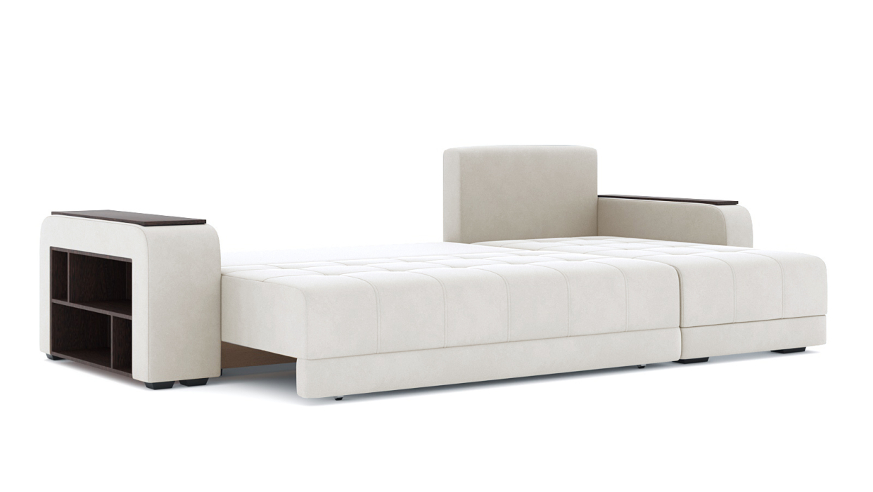 Диваны угловые в гостиную, Диван-кровать угловой Милан ПБ еврокнижка, велюр