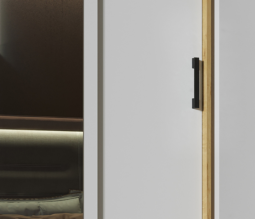 Шкафы-купе, Шкаф-купе ЭКО Дуб Вотан-Белый гладкий