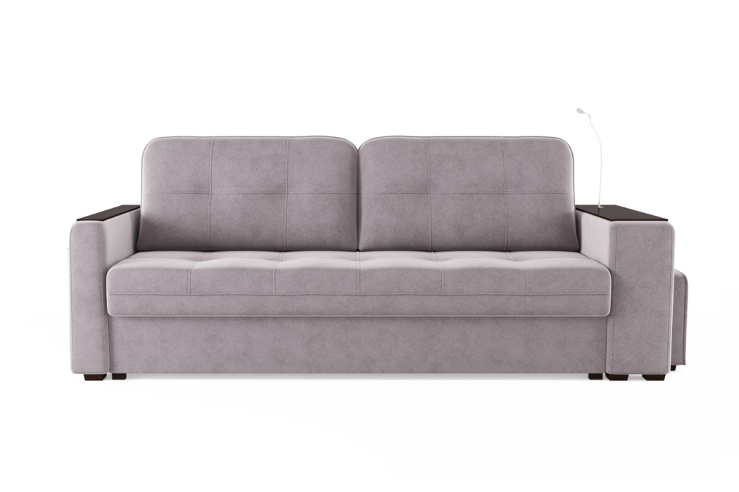 Диваны с ящиком для белья, Диван-кровать прямой Smart 4 пуф справа Велюр