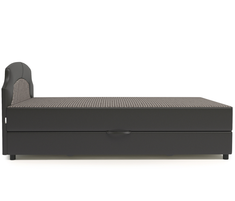 Мягкая кровать, Кровать тахта Шарм 160 с подъемным механизмом, рогожка / экокожа