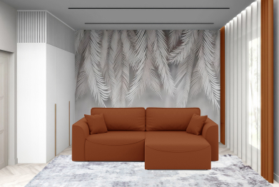 Диван-кровать угловой Рафаэль еврокнижка НПБ, велюр