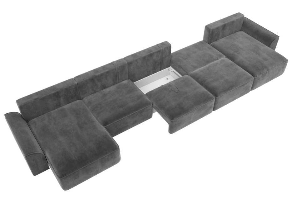 Диваны еврокнижки, Диван П-образный Лига-048 НПБ МегаЛонг, велюр TOWER