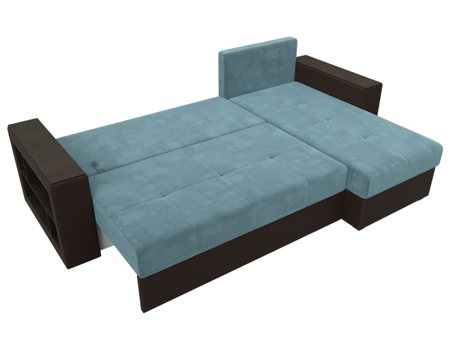 Диваны угловые в гостиную, Диван угловой Дубай Лайт угол универсальный, велюр/экокожа