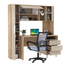 Домашний офис Моби Комфорт 12.95N и кресло 103 серое