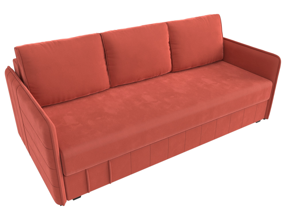 Диваны с ящиком для белья, Прямой диван Слим НПБ, микровельвет