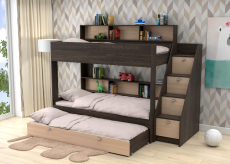 Для подростка, Трехъярусная кровать Golden Kids 10.1 венге