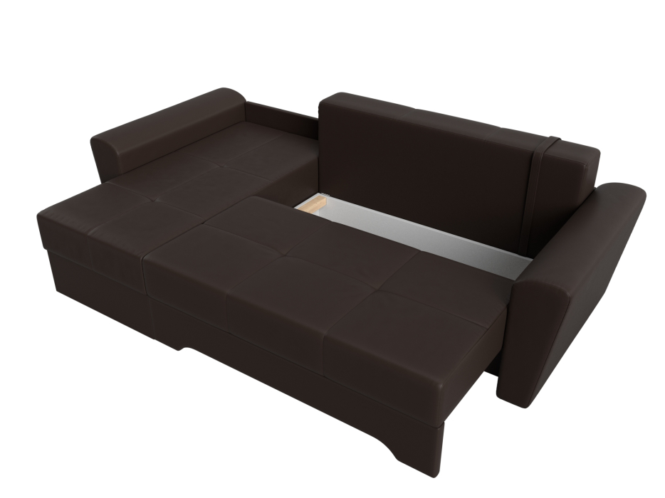 Диваны угловые в гостиную, Угловой диван Амстердам левый угол, экокожа