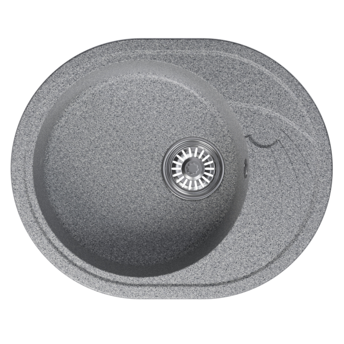 Кухонные мойки, Мойка ML-GM17 овальная с крылом, 580*470*180мм NEW*