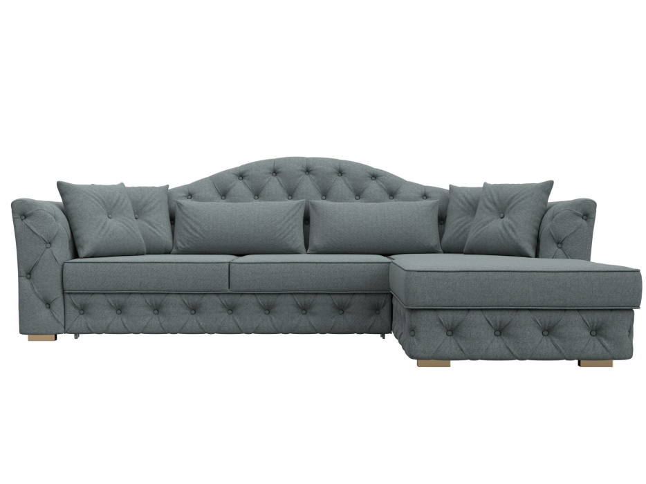 Диваны угловые в гостиную, Диван угловой Артис правый угол, рогожка Амур