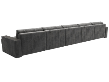 Диван П-образный с декором Лига-049 НПБ Мегалонг, велюр TOWER