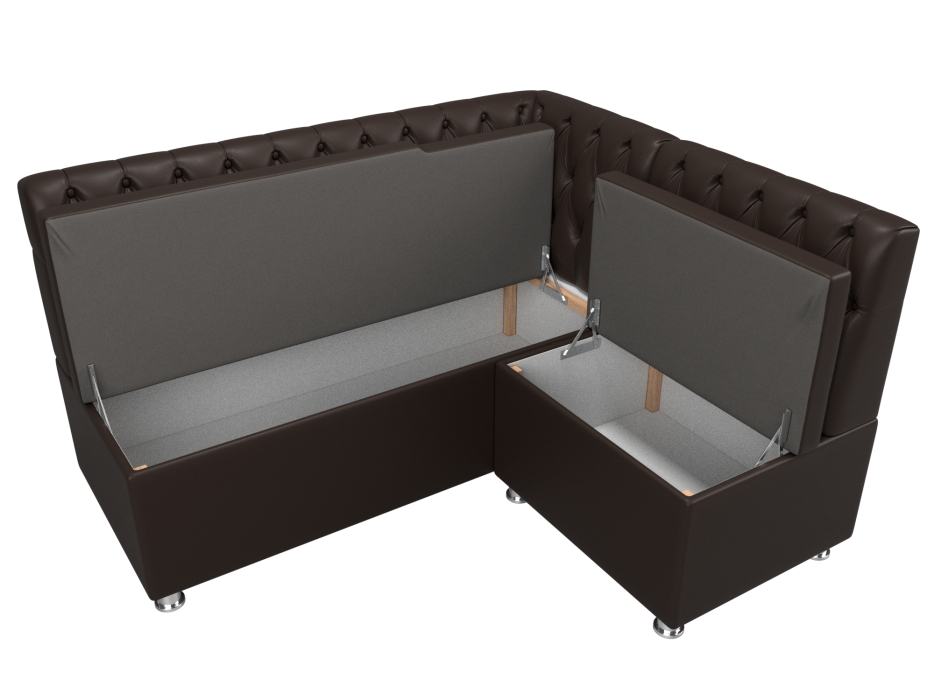 Диваны угловые кухонные, Кухонный угловой диван Мирта правый угол, экокожа