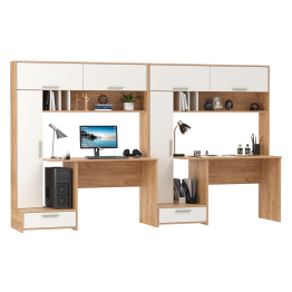 Лайт столы письменные 03.243Н с верхними полочками