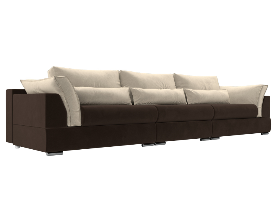 Диваны с ящиком для белья, Прямой диван Пекин Long, микровельвет