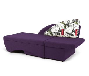 Кушетка Трио, правый рогожка/велюр