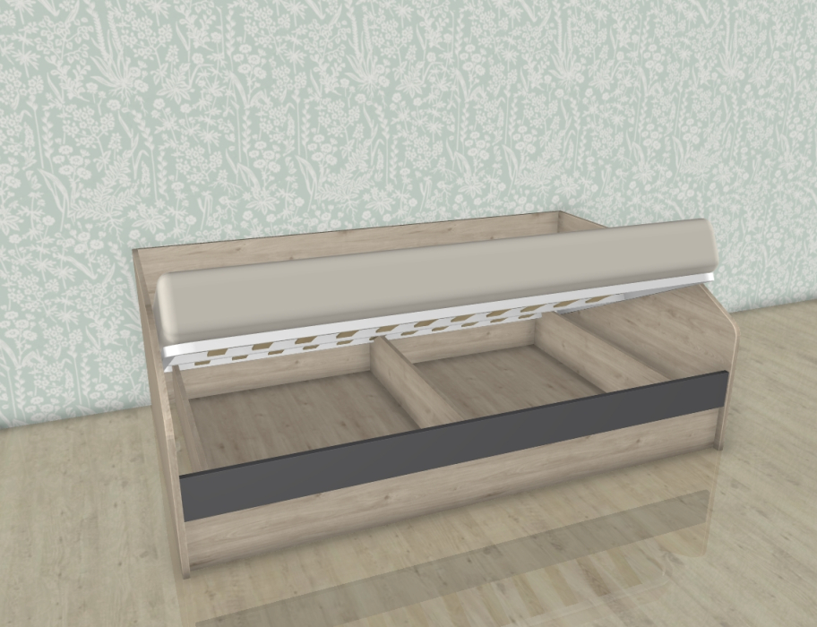 Кровати 120х200, Модульная система Карина Кровать КР-119 Гикори Джексон светлый