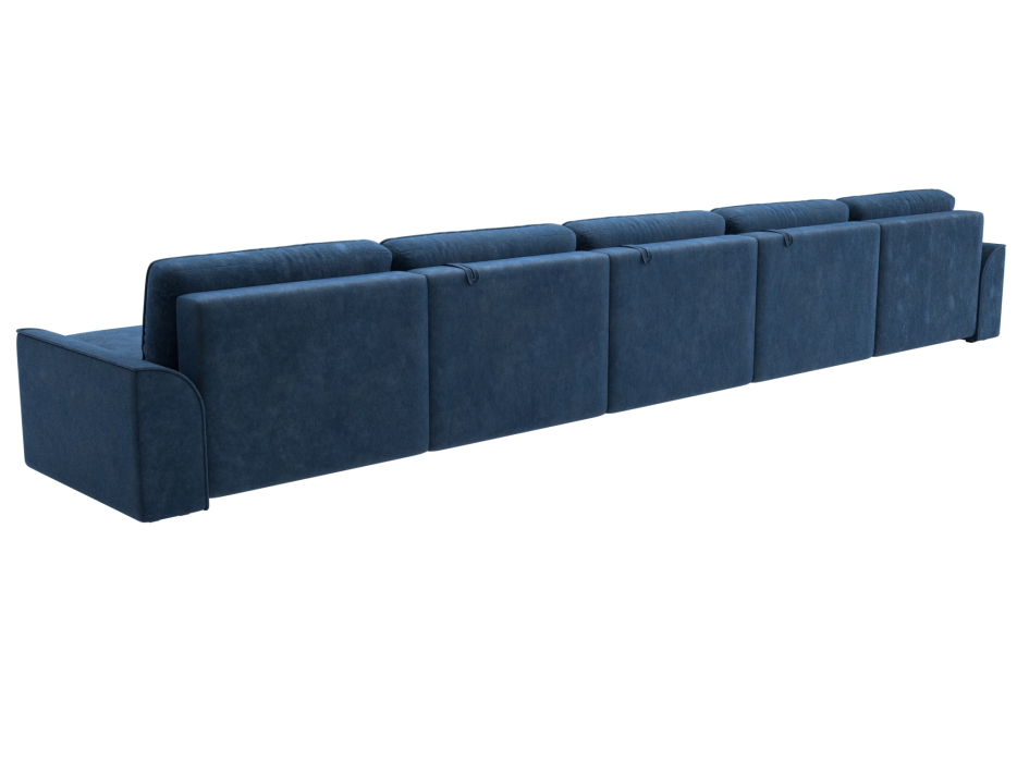 Диваны еврокнижки, Диван П-образный Лига-048 НПБ МегаЛонг, велюр BRUT