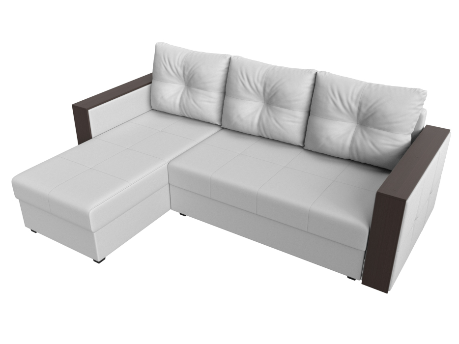 Диваны угловые в гостиную, Угловой диван Валенсия Лайт левый угол, экокожа