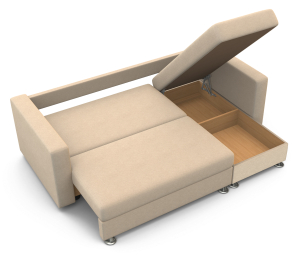 Угловой диван Ария правый, велюр