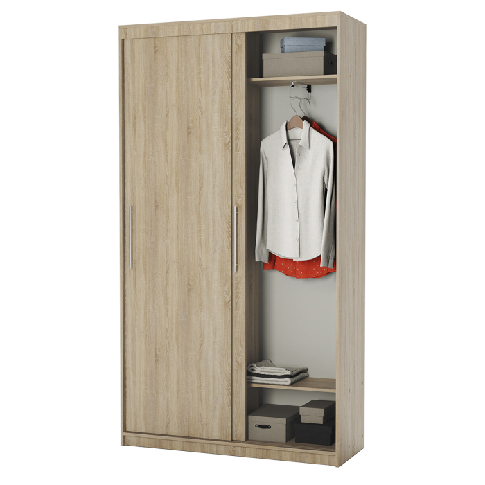 Шкафы-купе 2-х дверные, Шкаф-купе 2-х дверный Эконом платяной 100х45х200