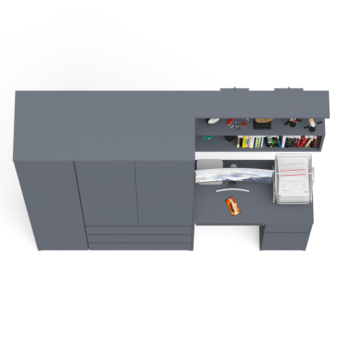 Домашние кабинеты, Шкаф-комод Мори МШ1200.1 со столом Мори МС-1 правый и полкой Мори 900