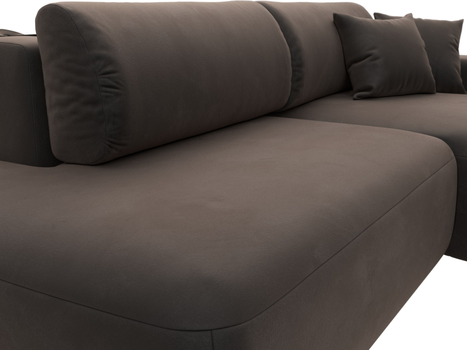 Диваны угловые в гостиную, Диван угловой Лига-036 Модерн правый угол, велюр