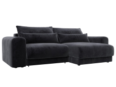Диваны угловые в гостиную, Диван угловой Лига-056 НПБ угол универсальный, велюр TOWER