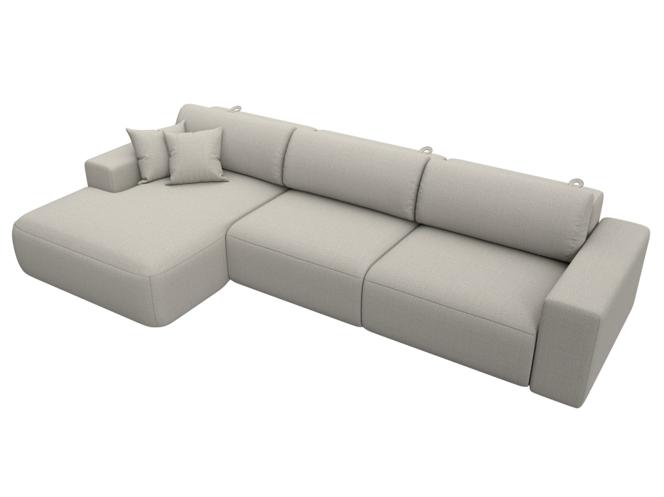 Диваны угловые в гостиную, Диван угловой Лига-036 НПБ Классик Лонг левый угол, рогожка Амур