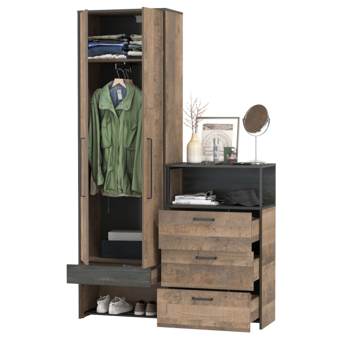 Прихожая, Шкаф для одежды и комод с ящиками Трувор