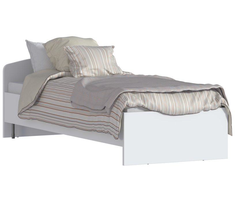 Кровати одноярусные, Кровать Кито СБ-2227 (800) Белый с основанием