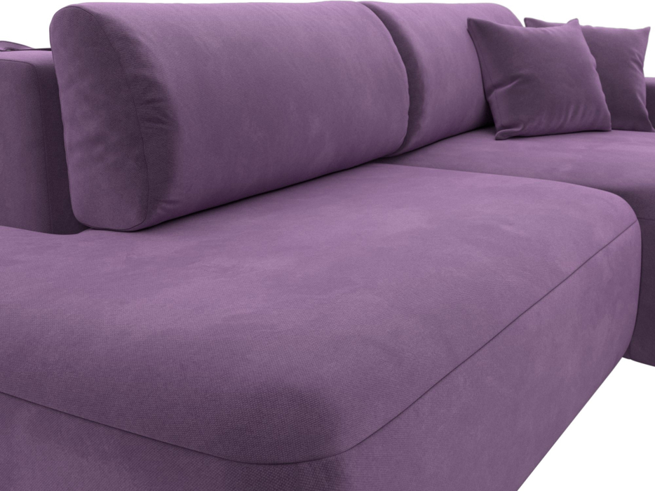 Диваны угловые в гостиную, Диван угловой Лига-036 Модерн правый угол, микровельвет