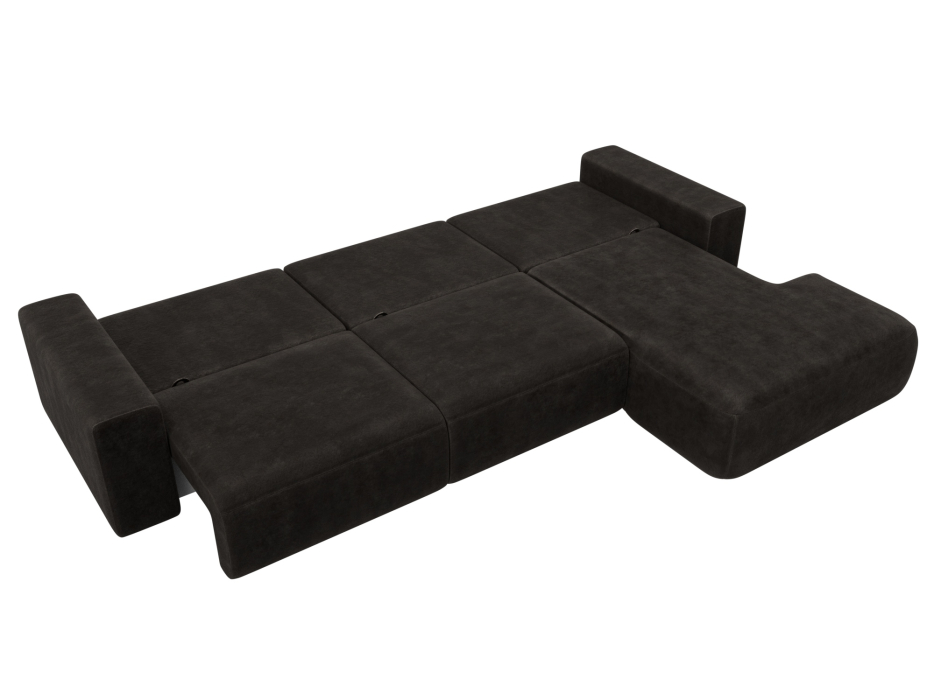 Диваны еврокнижки, Диван угловой Лига-036 НПБ Классик Лонг правый угол, велюр BRUT