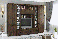 Стенки для гостиной, Модульная гостиная Карина композиция 19