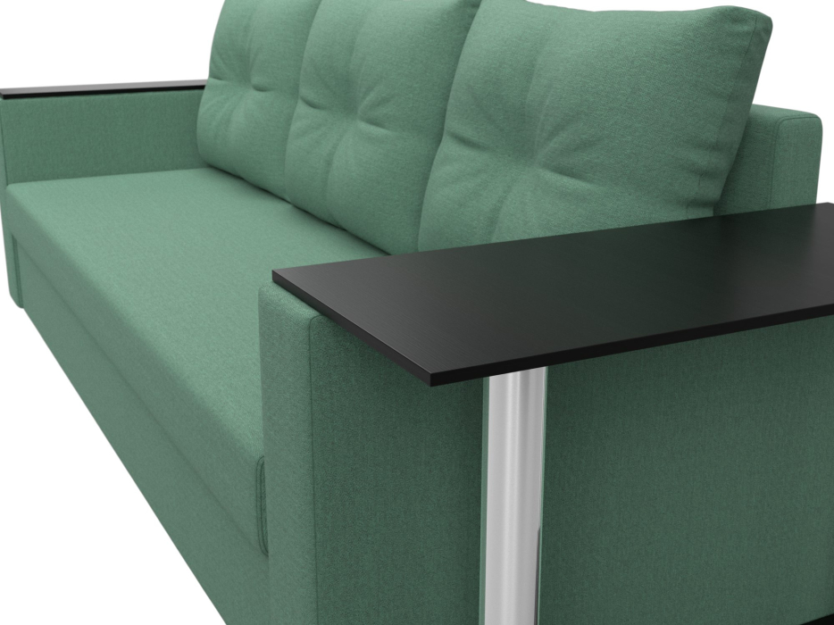 Диваны еврокнижки, Диван прямой Атланта со столом справа, рогожка Амур