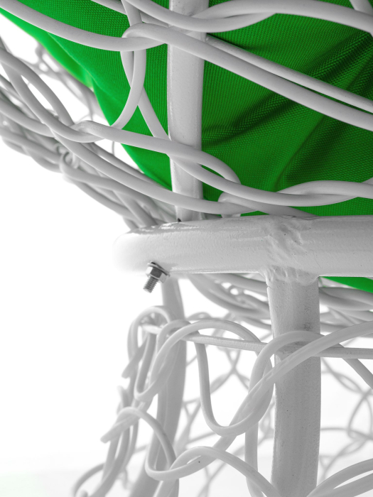 Кресла, Кресло ПАПАСАН мини с ротангом белое