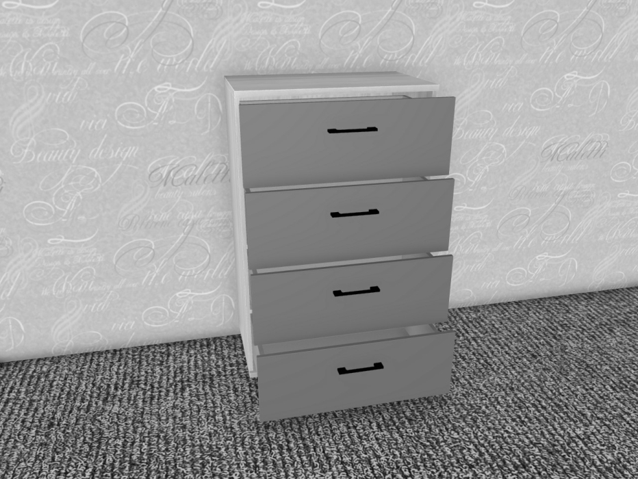 Комоды, Модульная система Грейс Комод КМ-5012  Гикори Джексон Темный