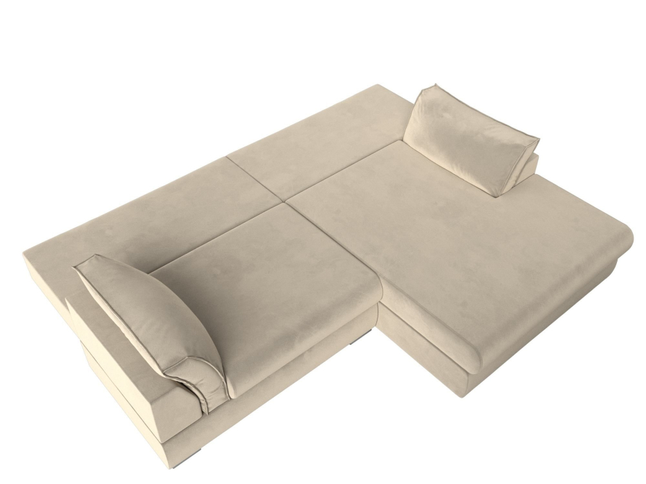 Диваны угловые в гостиную, Угловой диван Пекин угол правый, микровельвет